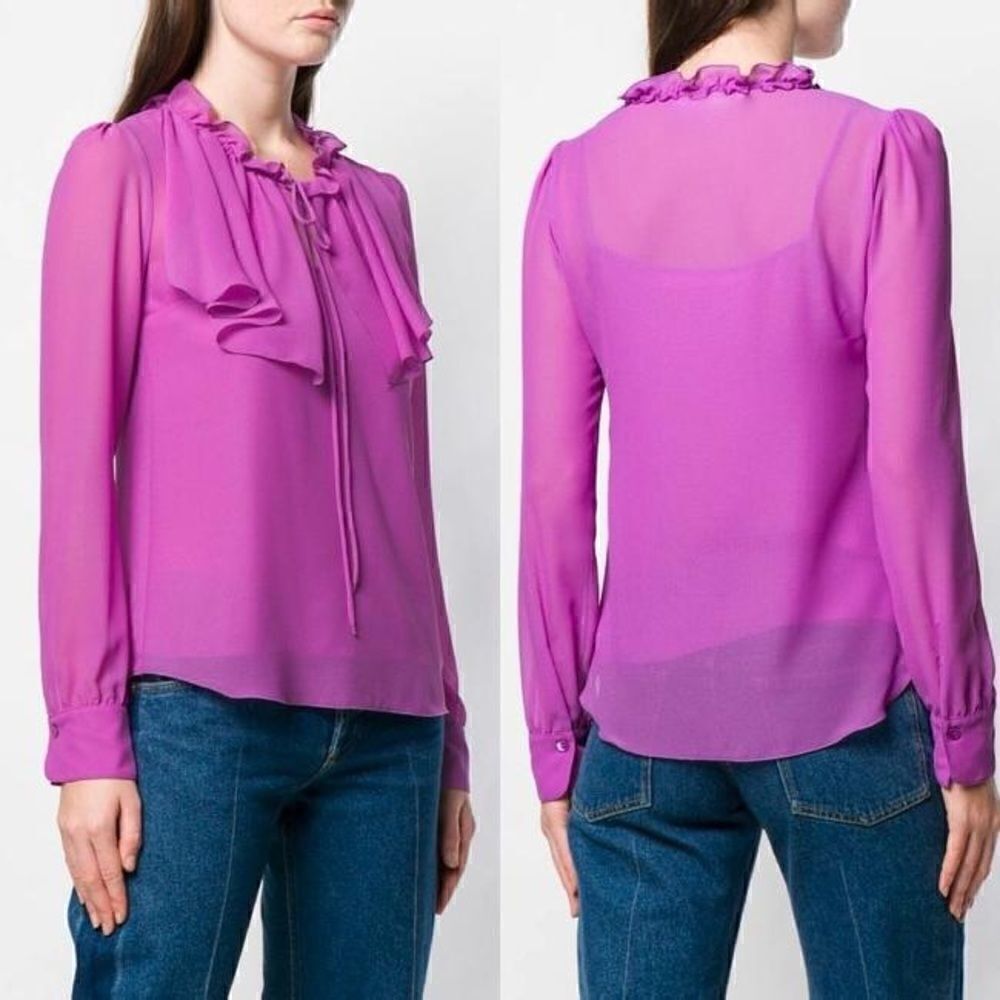 SEE BY CHLOE Purple Striking Georgette Top NWT!